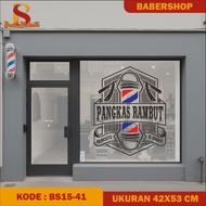 CUSTOM NAME STICKER BARBERSHOP HAIR CUTTER HAIR CUTTER GLASS WALL STICKER