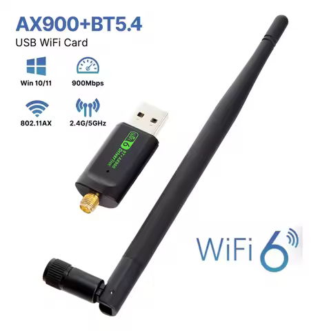 WiFi6 USB Adapter AX900 Bluetooth 5.4 Dual band 900Mbps Wireless Network Card Wifi Antenna Dongle Fr