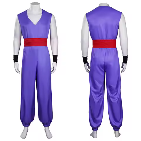 Son Cosplay Gohan Costume Adult Men Jumpsuit Belt Anime Shoes Boots Outfits Halloween Carnival Party