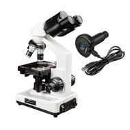 SVBONY SM201 กล้องส่องทางไกลกล้องจุลทรรศน์ห้องปฏิบัติการ 40X-2500Xแหล่งจ่ายไฟสองชั้นพร้อมที่วางโทรศั