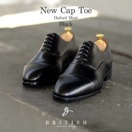 British รองเท้าหนัง Cap Toe Oxford (Black Matt)