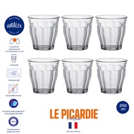 Duralex Picardie 250 ml (6 ใบ) แก้วน้ำ แก้วกาแฟ แก้วชา แก้วน้ำ everyday glass แก้ว tempered glass