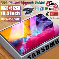 【คีย์บอร์ดฟรี+แท็บเล็ต】SANSUMG Tab Tablet 10.4 นิ้ว แท็บเล็ตถูกๆ Wifi 4g/5G แท็บเล็ตพีซี แรม16GB รอม