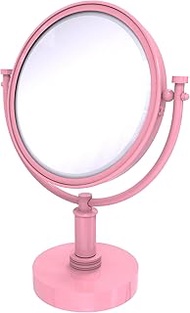 Allied Brass DM-4D/2X-PNK 8 Inch Vanity Top Make-Up Mirror 2X Magnification, Pink