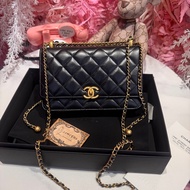Chanel 雙珠金球woc 斜背包肩背包/王吉娜古董精品