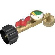 Upgraded Propane Refill Adapter for 1 lb. Tanks, with Valve and Gauge, Fill 1 lb Bottles from 20 lb 