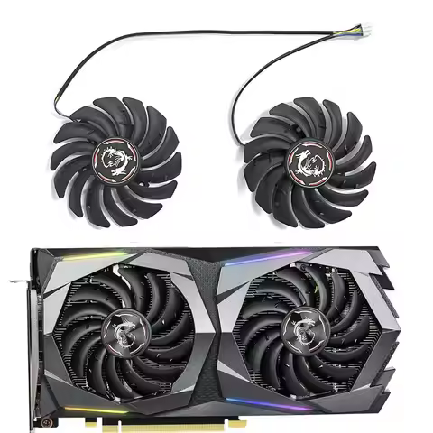 2Pcs/Lot PLD09210S12HH GPU Card Cooler Fan For MSI GeForce GTX 1650 Super 1660 1660Ti GAMING X Graph
