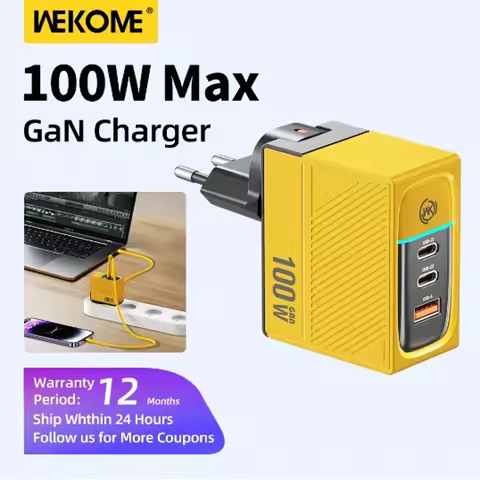 WEKOME GaN 100W Charger High Speed Fast Charging Type C Charger for Xiaomi 13 Samsung s23 ultra iPho