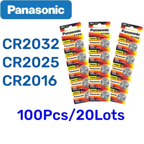 100Pcs Original Panasonic CR2032 3v Button Batteries CR2025 CR2016 Cell Phone Coin Lithium Battery f