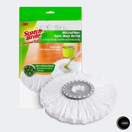 3M Scotch-Brite Spin Mop Refill Single Pack สก๊อตซ์-ไบรต์ อะไหล่ผ้าม็อบไมโครไฟเบอร์สำหรับถังปั่น As the Picture One