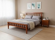 皇冠實木床架-標準雙人