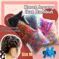 Japanese Rubber 100 Grams 1 ounce 50 Grams 1/ 2 ounces Los Size M Children's Hair Ties Wani Color Pe