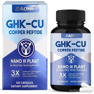 GHK-Cu Copper Peptide Supplement, 120mcg High Purity GHK Cu Capsules for  Elasticity, Supports Hair 