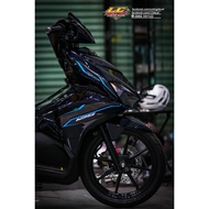 tem rời ab 125 -150 đen chỉ xanh cover đẹp tem 3 lớp cao cấp bền màu BẢO HÀNH 2 NĂM