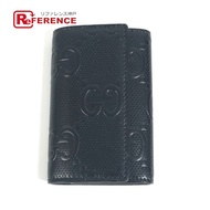 GUCCI GG 浮雕標誌六件鑰匙包，附鑰匙圈