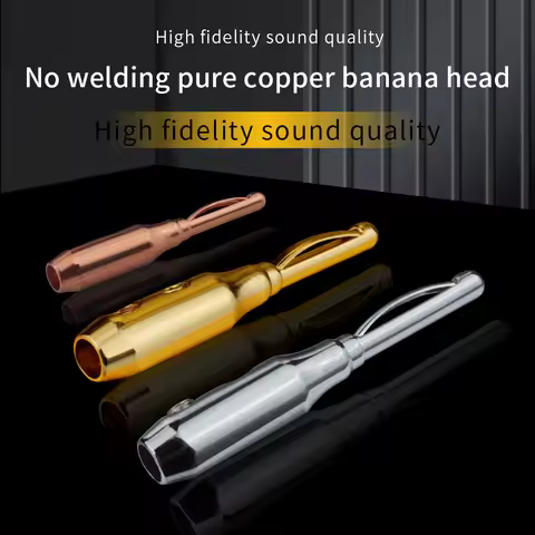 YYAUDIO Banana Plug Connector Pure Copper DIY Speaker Cable Male Speaker Banana Plugs Bullet Banana 