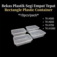 BEKAS PLASTIK SEGI EMPAT TEPAT 10PCS/PACK RECTANGLE PLASTIC CONTAINER TK A500/TK A650/ TK A750/TK A1