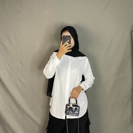 Dea basic shirt - kemeja basic wanita uniqlo kemeja kerja wanita lengan panjang full kancing atasan