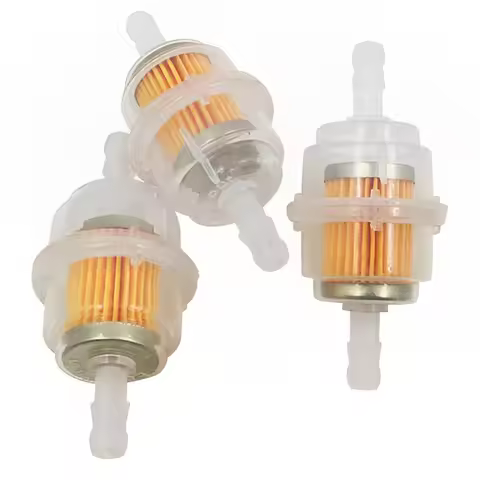 3pcs Gaso-line Filter Big Petrol In-Line Universal Clear Fuel Gas Filter for 6 or 8mm Pipe Filter Mo