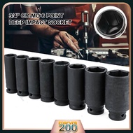 36mm - 46mm 3/4" (80mm) CR-MO Drive Long Deep Black Impact Socket High Quality
