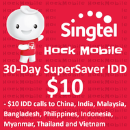 Singtel Prepaid $10 30-day SuperSaver IDD / Topup / Renew