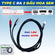 TypeC to 2 RCA lotus cable A570E Vip 1.5m - Connecting speakers, amplifiers, mixers, phones - Sharp 