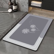 Others - 現代簡約浴室地墊 軟矽藻泥進門墊子 吸水防滑衛生間腳墊 廁所門墊（快遞送貨上門）