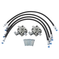[Fast Ship] 2Pcs 3 Way Diverter Valve for 1-2 Ton Chinese Mini Excavator with 31in Flexible Hoses