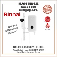 Rinnai REI-B330NP-5WSW (White) Crystal Series Instant Water Heater with Handheld Shower