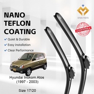 Hyundai Inokom Atos 1997-2003 Premium Quality Japan Tech Car Wiper Accessories 17"+20" U Hook-Includ