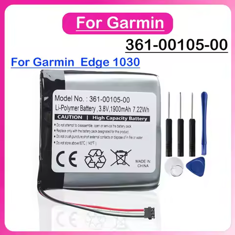 361-00105-00 Battery For Garmin Edge 1030 Bicycle Speed Meter High Quality Replacement Battery 1900m