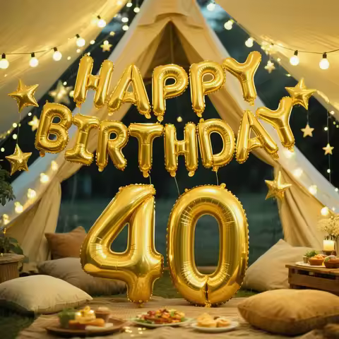 1Set 32in Gold Number Foil Balloons 40th Happy Birthday Party Decorations Adult 40 Years Old Anniver
