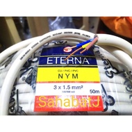 Eterna 3x1.5 / kabel eterna nym 3x1.5 / eterna kawat tembaga 3x1,5