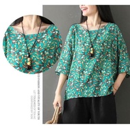 Ab238523 Baju Atasan Wanita Blouse Korea Import Hijau Green Orange
