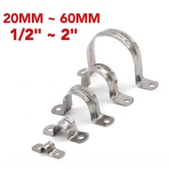 20MM/25MM/32MM/40MM/50MM/60MM 304 S/STEEL U SADDLE SUS 304 Stainless Steel U Shaped Saddle Clamp Cli