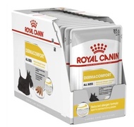 Royal Canin Loaf Dermacomfort Pouch อาหารสุนัขแบบเปียกชนิดซอง สำหรับสุนัขบำรุงขนและผิวแพ้ง่ายขนาด 85