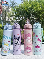 1 PC Hello Kitty Cat From Sanrio 800ml / 27 Oz Transparent Sports Water Bottle With Bouncing Lid Equ