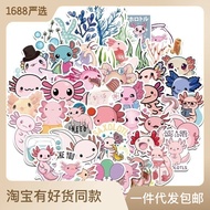 Graffiti Axolotl Cute Stickers Stickable On Luggage Water Bottles Fridges Skateboards Decals Cartoon