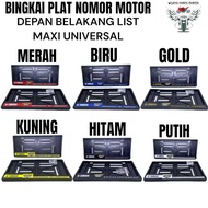 MOTORCYCLE NUMBER PLATE FRAME MOTORCYCLE NUMBER PLATE HOLDER LIST MAXI SET FRONT REAR UNIVERSAL FOR 