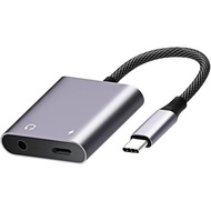 KASOTT USB C to 3.5mm Audio Adapter and Charger,Hi-Res 24bit/96kHz,2 in 1 Type C to Aux Headphone Ja