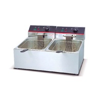 Stainless Steel Double Tank Twin Deep Fryer