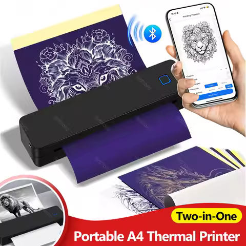 A4 Thermal Printer Wireless Bluetooth A4 Paper PDF Printer Professional Tattoo Stencil Copier Machin