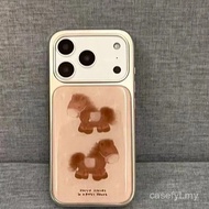 Electroplating Silver Phone Case Glossy Two Horses European American Fashion Suitable for iPhone 12 