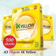 IK YELLOW A3 Paper 70GSM 500 Sheets | A3 70gsm IK Yellow Paper | Copier Paper