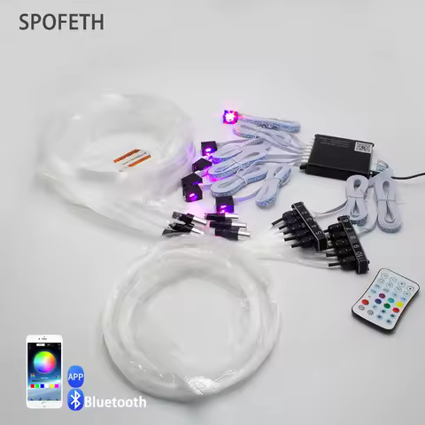 12V Car Mounted 1/3 Split Line Starry Sky Light, Starry Sky Roof Modified Starry Sky Roof, Fiber Opt