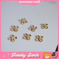 14K Clover Pendant, Findings, 4 Leaf Clover Charm, DIY Gold Plated Findings