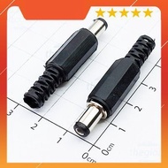 [10 Pieces]- DC5521-B DC Male Power Jack 5521 Black Solder Wire Needle 2.1mm
