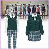 All of Us Are Dead Cosplay Costume Zombie Boys and Girls School Uniform T-shirt Skirt Set Halloween 