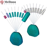 MEIHUAA 90pcs(10 Groups) Rubber Bean, transparent Fishing Supply Fishing Bobber Stopper,  7+2 Soft F