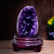 YQ55 Jinluo Natural Amethyst Hole Ornaments Brazil Crystal Cave Degaussing Purification Fortune Cornucopia Rough Stone H